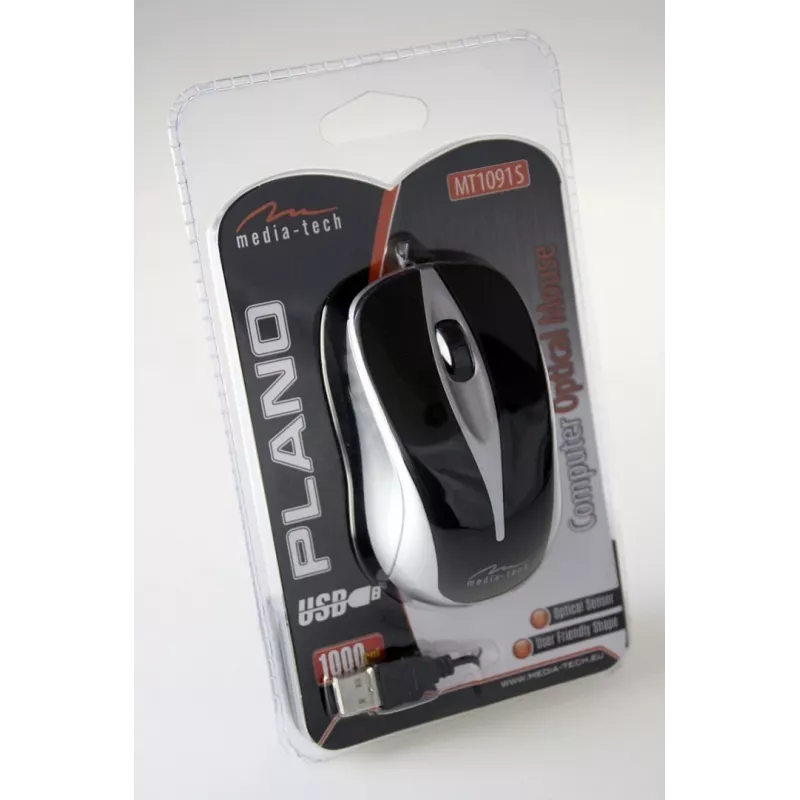 Media-Tech Plano USB Optical (sidabrinis)