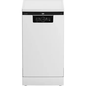 BEKO Laisvai pastatoma indaplovė BDFS26120WQ, energijos klasė E, plotis 45 cm, 6 programos, inverterinis variklis, trečiasis stalčius, balta