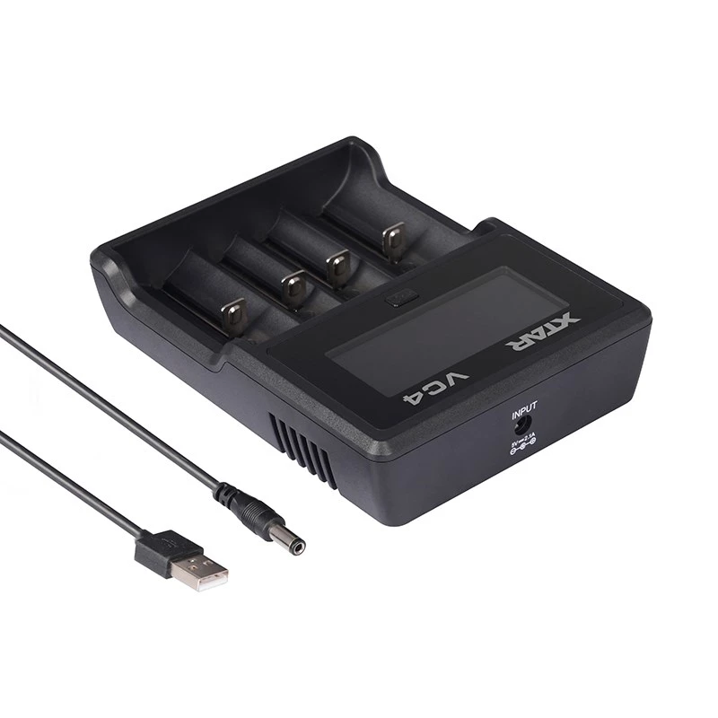 XTAR VC4 buitinis akumuliatorių įkroviklis USB