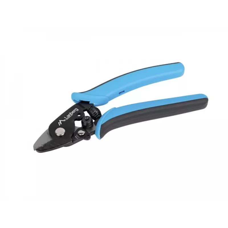 Kabelių nuėmimo įrankis LANBERG NT-0105 — rankinis vielų nuėmimo įrankis, svoris 115 g, spalvos juoda/mėlyna