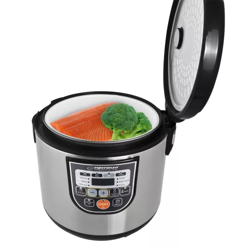 Multicooker ESPERANZA EKG011, 5 l talpa, 860 W, juoda/nerūdijantis plienas