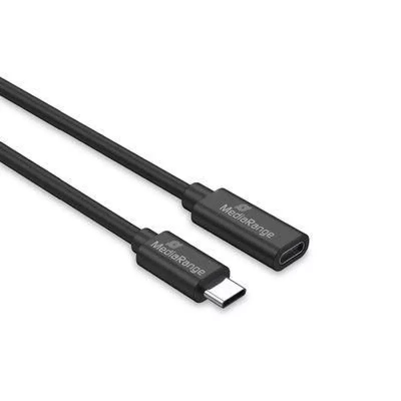 USB-C į USB-C laidas MediaRange MRCS245 USB 3.2 Gen 1 (3.1 Gen 1) 2 m 5 Gbit/s 60 W juodas
