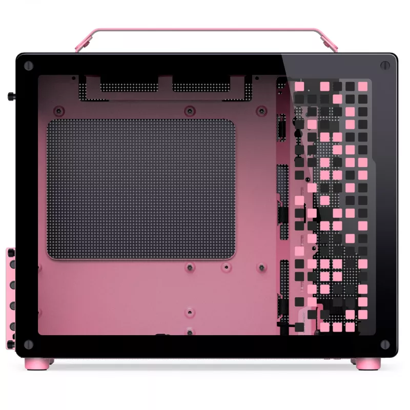 Jonsplus MATX Handle Case Z20 Juoda-Pink – Mini/Micro/Flex-ATX korpusas su nešiojimo rankena