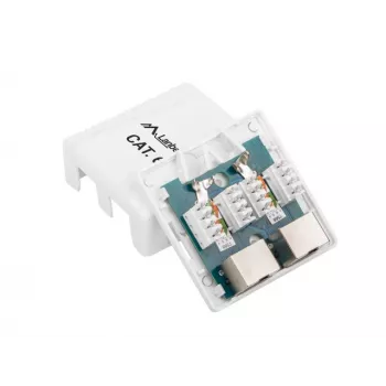 Lanberg OS6-0002-W kabelis Interface/Gender Adapter 2 X RJ-45 Balta (OS6-0002-W)