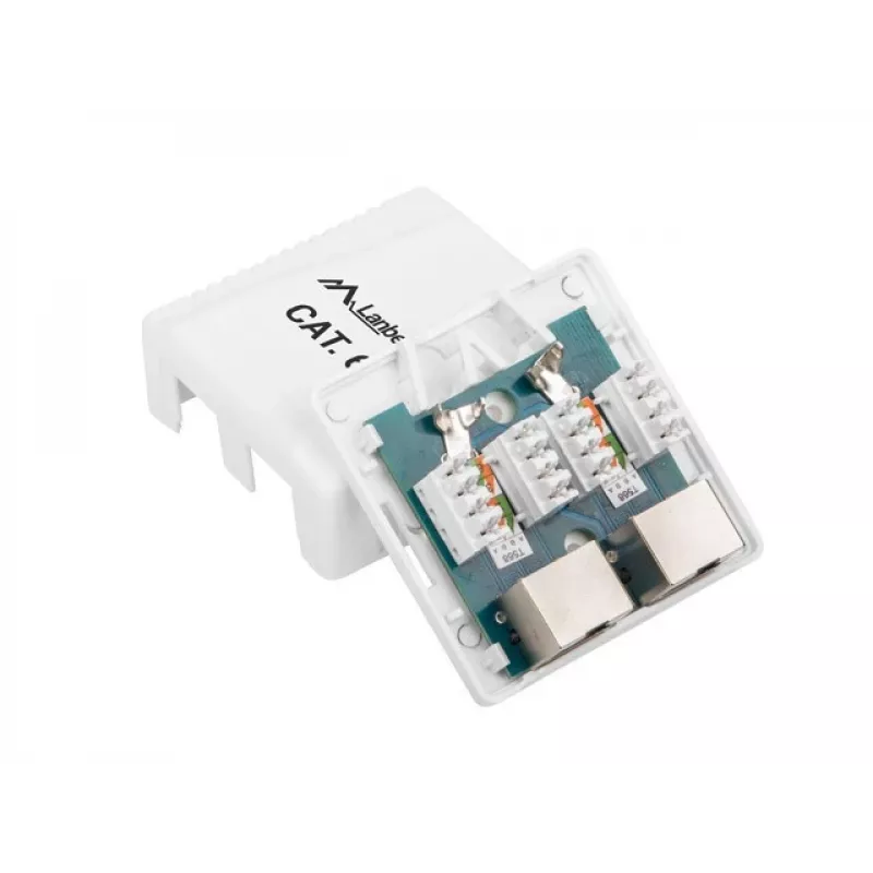 Lanberg OS6-0002-W kabelis Interface/Gender Adapter 2 X RJ-45 Balta (OS6-0002-W)