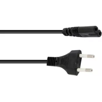 Maitinimo laidas Omnitronic 1,5 m, IEC C13 į Schuko, juodas