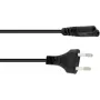 Maitinimo laidas Omnitronic 1,5 m, IEC C13 į Schuko, juodas