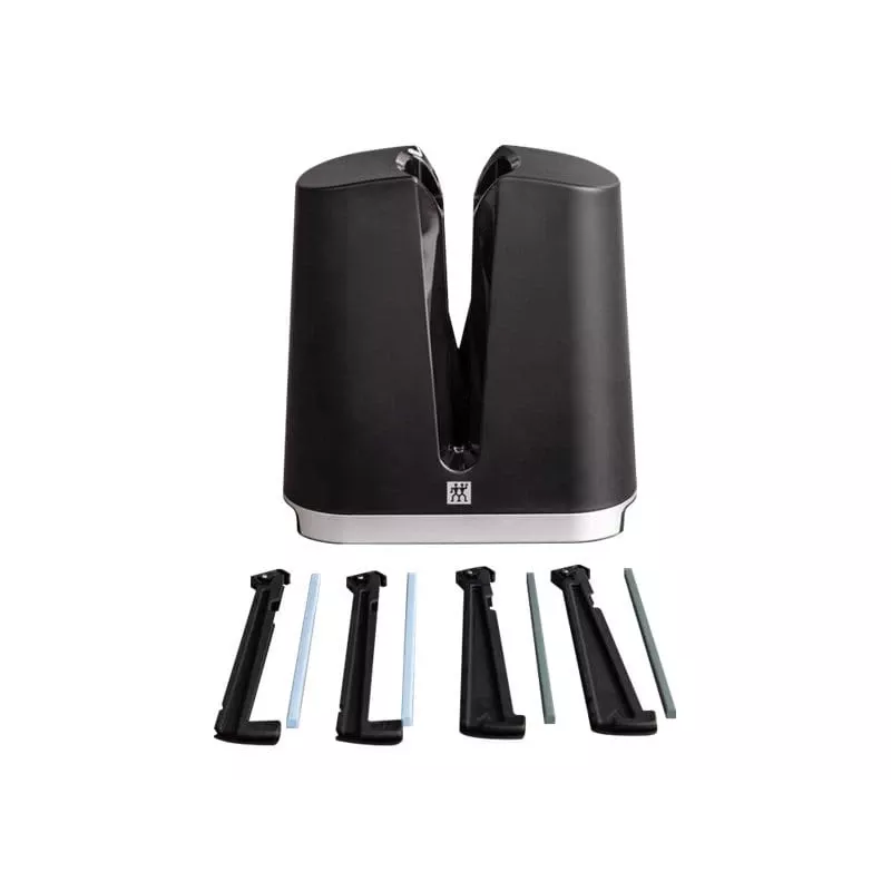 ZWILLING V-Edge peilių galąstuvas, pratraukiamas, juodas, kompaktiškas dizainas