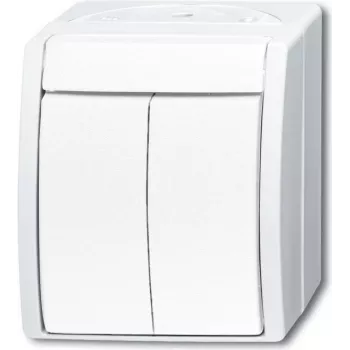 BUSCH-JAEGER serijos jungiklis 2601/5W-54 ocean alpinės baltos spalvos IP44 svirtinis jungiklis 2601/5W-54 (1085-0-1621)