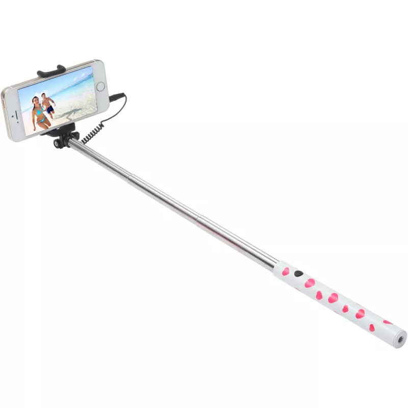 Ultron Selfie Hot Shot Baltas - 15 - 45 cm asmenukių lazda su fotoaparato užraktu ant rankenos - išmaniesiems telefonams, pvz., Samsung Galaxy, iPhone ir kitiems (173950)