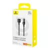 Baseus Gem USB A į USB C greito įkrovimo laidas 2 m 100 W juodas