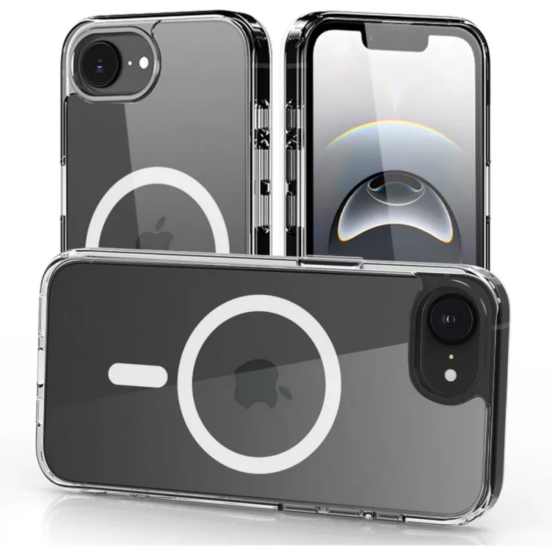Nevox StyleShell SHOCKFlex - iPhone 16e/17e kompatibel zu MagSafe, permatomas