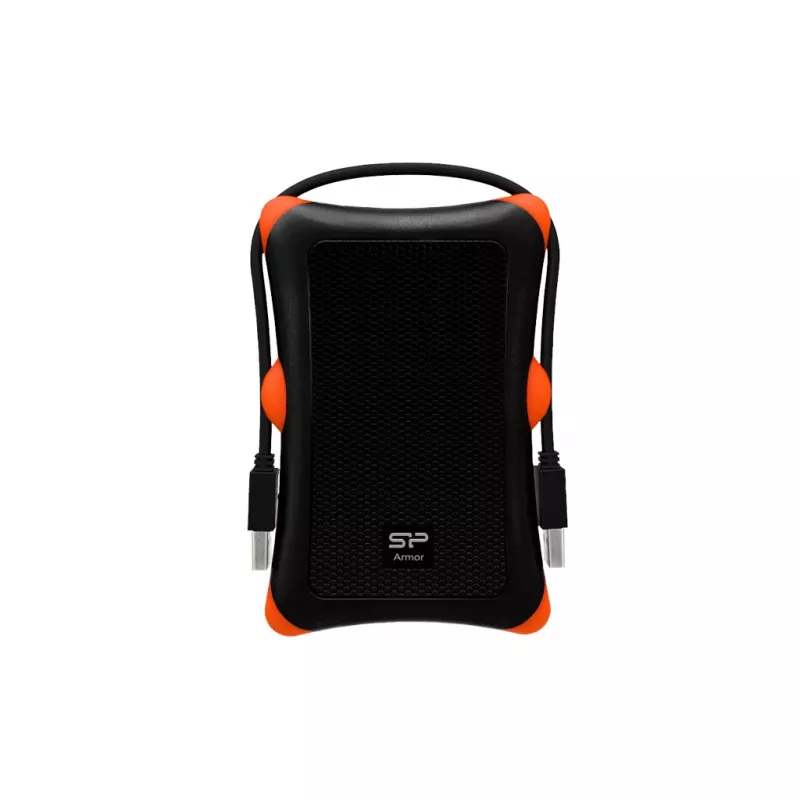 HDD/SSD korpusas Silicon Power Armor A30, 2,5 colio vieno lizdo, USB 3.2 Gen 1, Micro-USB A, oranžinė/juoda