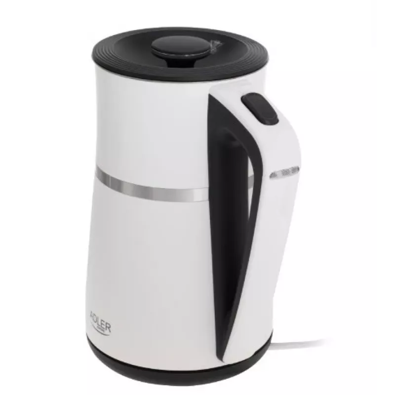 Elektrinis virdulys Adler 1,7 l 1355 W baltas dvigubomis sienelėmis