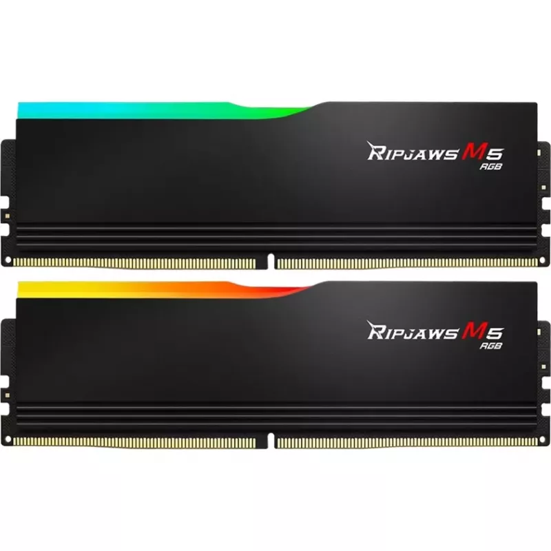 DIMM 48 GB DDR5-6000 (2x 24 GB) Dual-Kit, atmintis juoda, F5-6000J3036F24GX2-RM5RK, Ripjaws M5 RGB, INTEL XMP