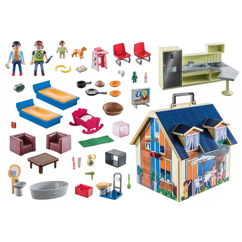 Statybinis žaislų rinkinys PLAYMOBIL lėlių namelis 70985 įvairiaspalvis plastikinis
