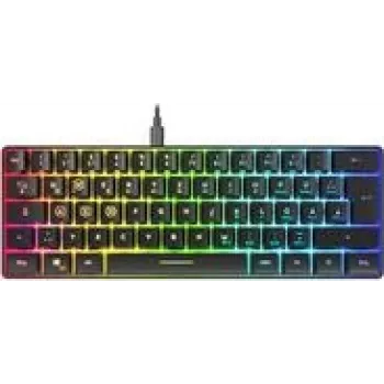 SPEEDLINK žaidimų klaviatūra LETOS RGB 60% klaviatūra juoda mažmeninė pakuotė (SL-670014-BK)