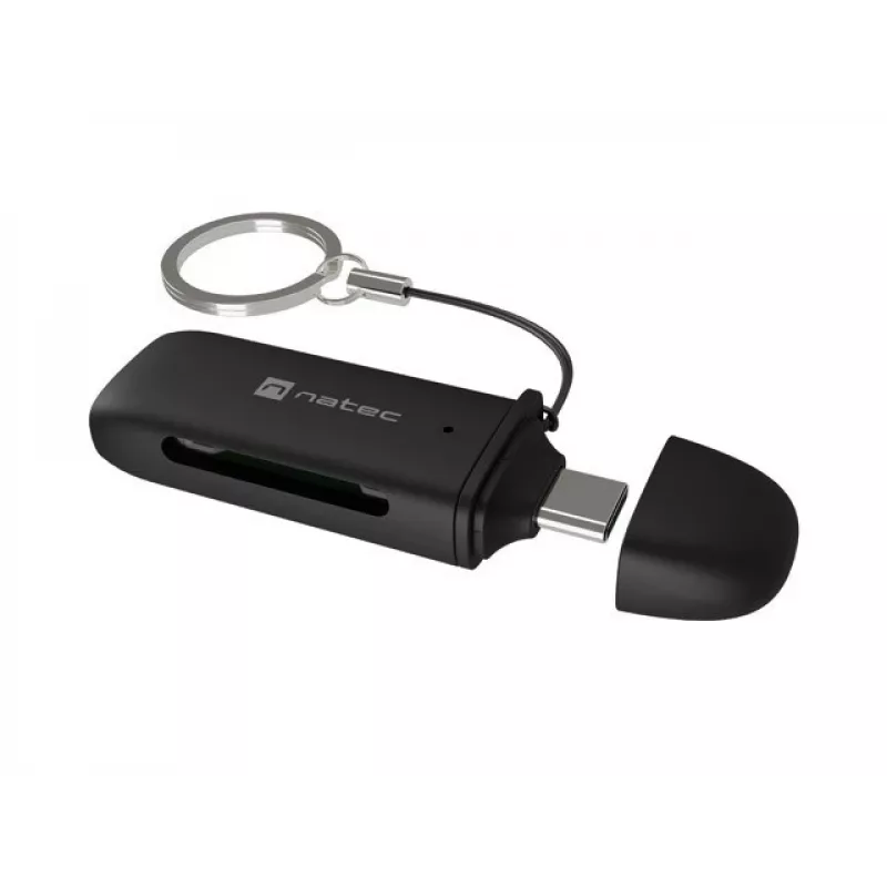 Kortelių skaitytuvas NATEC SCARAB C SD/Micro SD USB 3.2 Gen 1 Juoda (NCZ-2365)