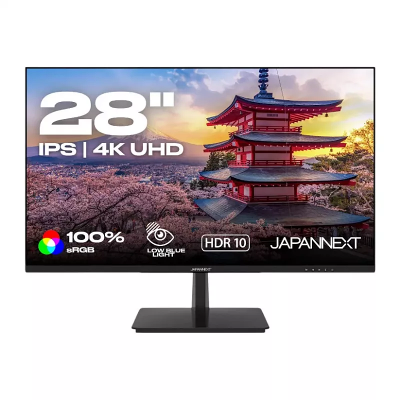 JAPANNEXT 4K UHD monitorius 71,1 cm (28 inch) 3840x2160 pikselių, IPS skydelis, 5 ms, 60 Hz, AMD FreeSync, HDMI, DisplayPort (JN-I280UHD60F-P)