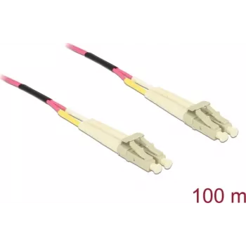 Tinklo kabelis Delock LC Duplex Multimode OM4 100 m juodas