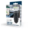 Gembird automobilinis maitinimo adapteris - USB Type-A ir C PD - 20W