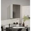 Vonios sieninė spintelė viršutinė e shop POLA 1DL BIEL — 400×220×600 mm, 3 lentynos, balta