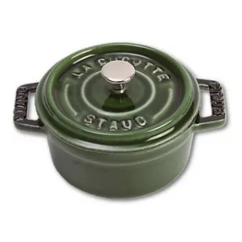 Staub 40509-804 mini troškinimo puodas 10 cm bazilikų žalios spalvos, ketaus