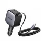 Automobilinis įkroviklis UGREEN Nexode EC603 90W 3-in-1 su 1x USB-C, 1x USB-A ir 70 cm ištraukiamu USB-C laidu, QC 3.0 PD 3.0