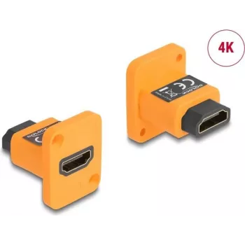 DeLOCK D tipo modulis HDMI-A lizdas į lizdą 4K oranžinis