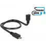 USB kabelis DeLOCK 83925 USB 2.0 0,5 m Micro-USB B USB C juodas