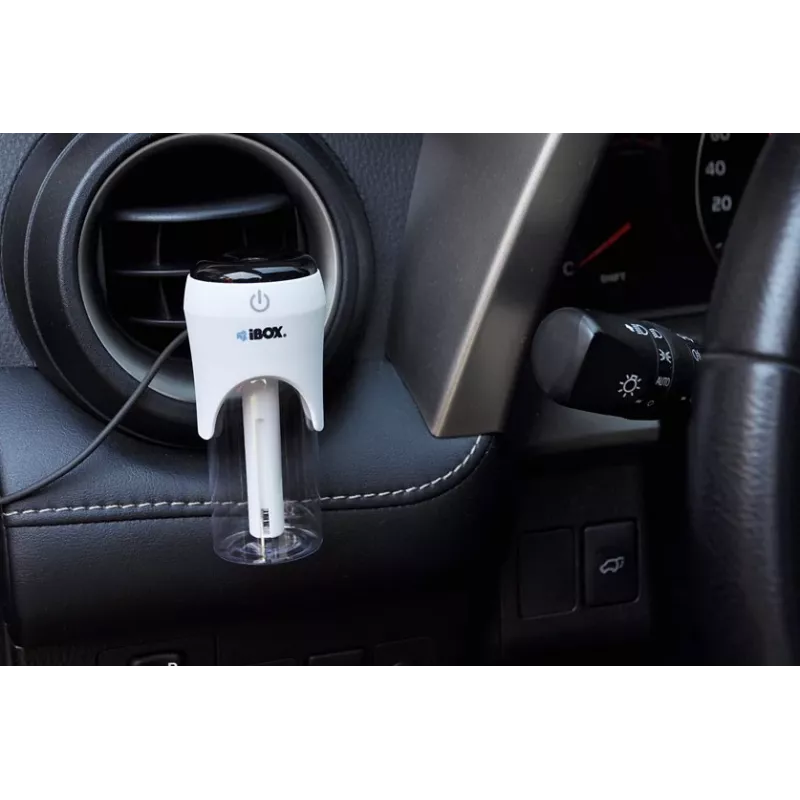 iBox ICCH-01 automobilinis USB įkroviklis su oro drėkintuvu ir aromato difuzoriumi