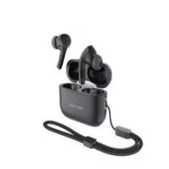Belaidės ausinės Vention Echo Lite E11 Pro — juodos, ant ausies dizainas, modelis NBVB0-PRO