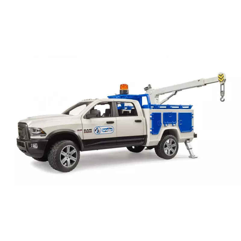Automobilis Dodge RAM 2500 su besisukančiu švyturėliu Gaidys BRUDER 02509