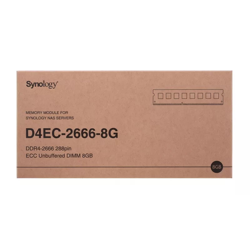 Synology D4EC-2666-8G atminties modulis 8 GB 1 x 8 GB DDR4 2666 MHz ECC