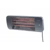 Kvarcinis elektrinis šildytuvas SUNRED LUG-2000W — 2000 W, kvarcinio stiklo elementas, skirtas naudoti lauke, montuojamas ant sienos, IP24, juodas
