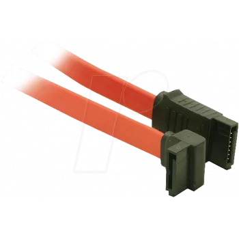 SATA laidas S/CONN 78243-0.5 0,5 m SATA 7 kontaktų raudonas