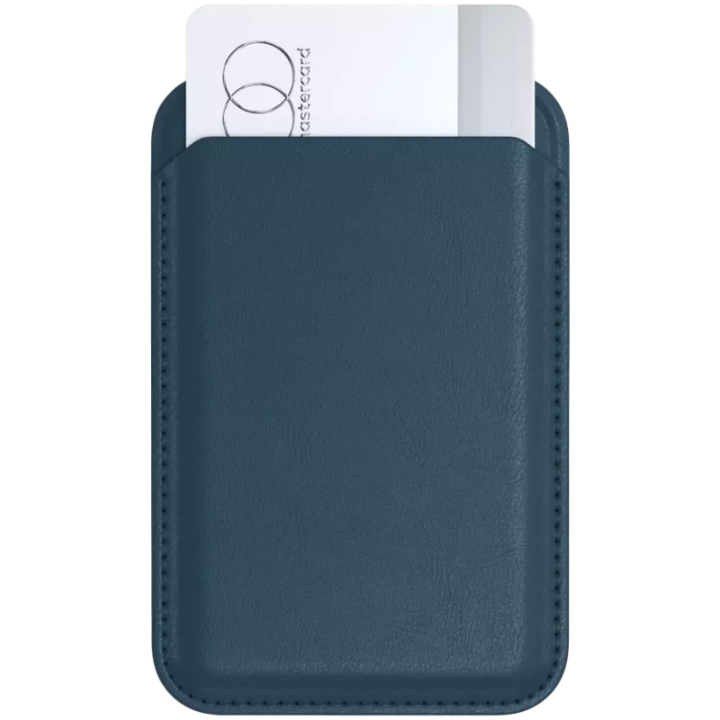 SATECHI Vegan Leather Magnetic Wallet Stand (tamsiai mėlynas)