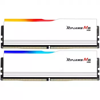 DIMM 48 GB DDR5-5200 (2x 24 GB) dviejų modulių rinkinys, atmintis balta, F5-5200J4040A24GX2-RM5RW, Ripjaws M5, INTEL XMP