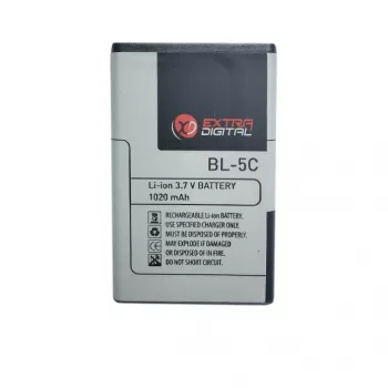 Baterija extra digital BL-5C, skirta Nokia 5130 / 6108, 3,7 V 1020 mAh