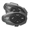 Motociklo domofonas INTERPHONE TOUR HD, 2 vnt., Bluetooth 4.0, veikimo nuotolis 1500 m, iki 20 val. baterijos veikimo laikas, juodas