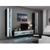 TV stovas cama meble VIGO NEW 30/180/40, 1800×400×300 mm, juodas viršus, medžio drožlių plokštės rėmas