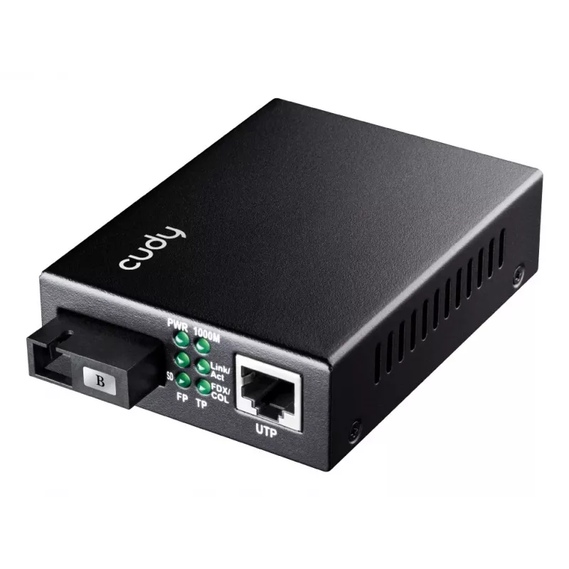 Tinklo medijos keitiklis Cudy MC100GSB-60B 1000 Mbit/s Daugiamodis Vienmodis Juodas