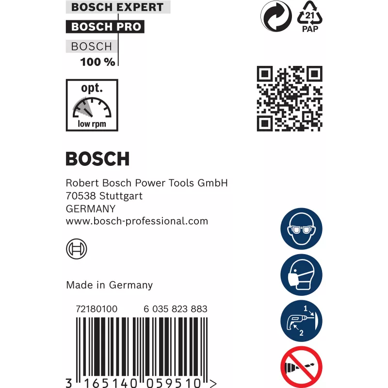 „Bosch“ montavimo grąžtai, 600 mm