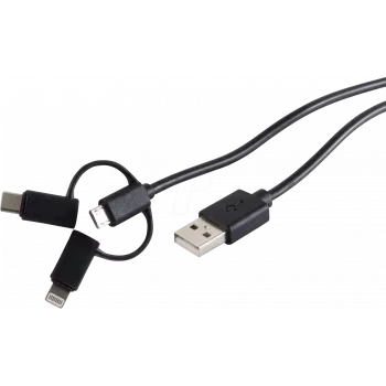 USB laidas ShiverPeaks BS14-15025 1m USB A Micro-USB B Juodas