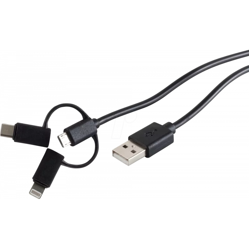 USB laidas ShiverPeaks BS14-15025 1m USB A Micro-USB B Juodas