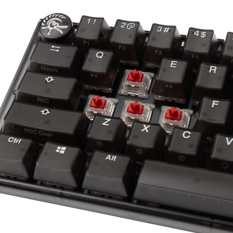 Ducky One 3 Aura Mini klaviatūra, skirta žaidimams, USB, QWERTY, JAV tarptautinis, juoda