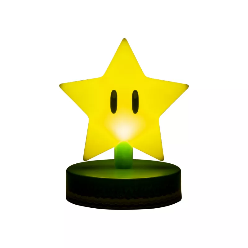 Stalinė lempa Paladone Super Mario Super Star Icon Light — dekoratyvinis LED naktinis šviestuvas