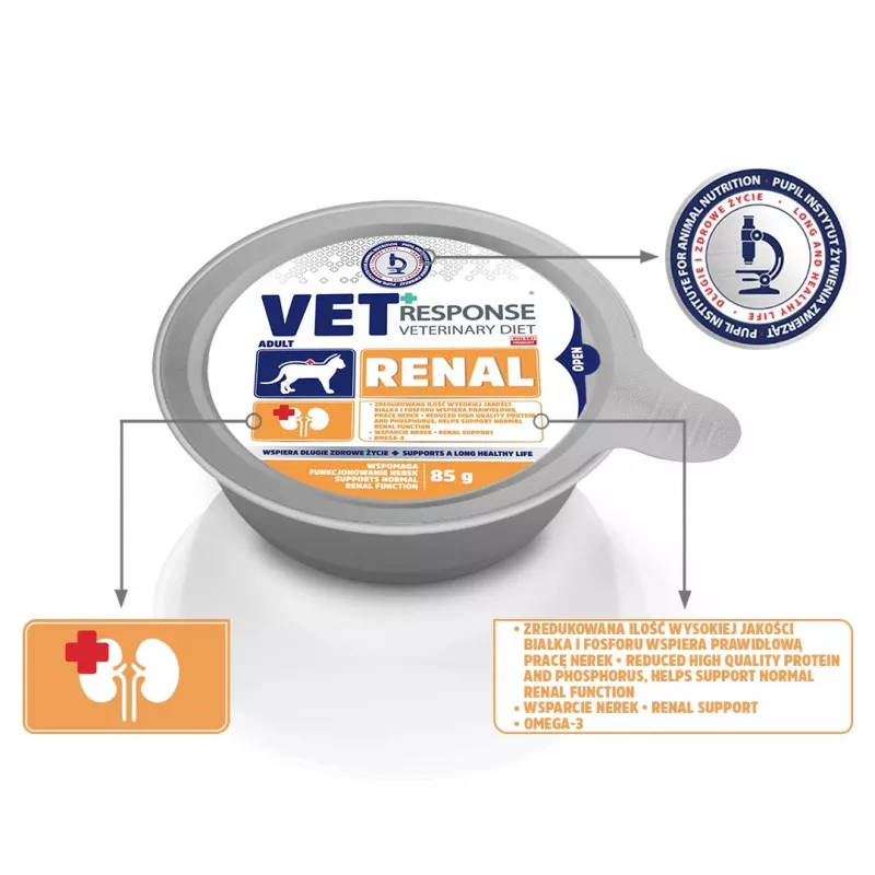 VET RESPONSE Renal - šlapias kačių ėdalas - 85g