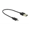 USB laidas DeLOCK 84804 USB 2.0 0,2 m USB A Micro-USB B juodas