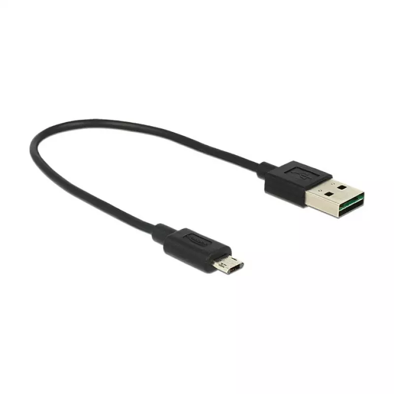 USB laidas DeLOCK 84804 USB 2.0 0,2 m USB A Micro-USB B juodas